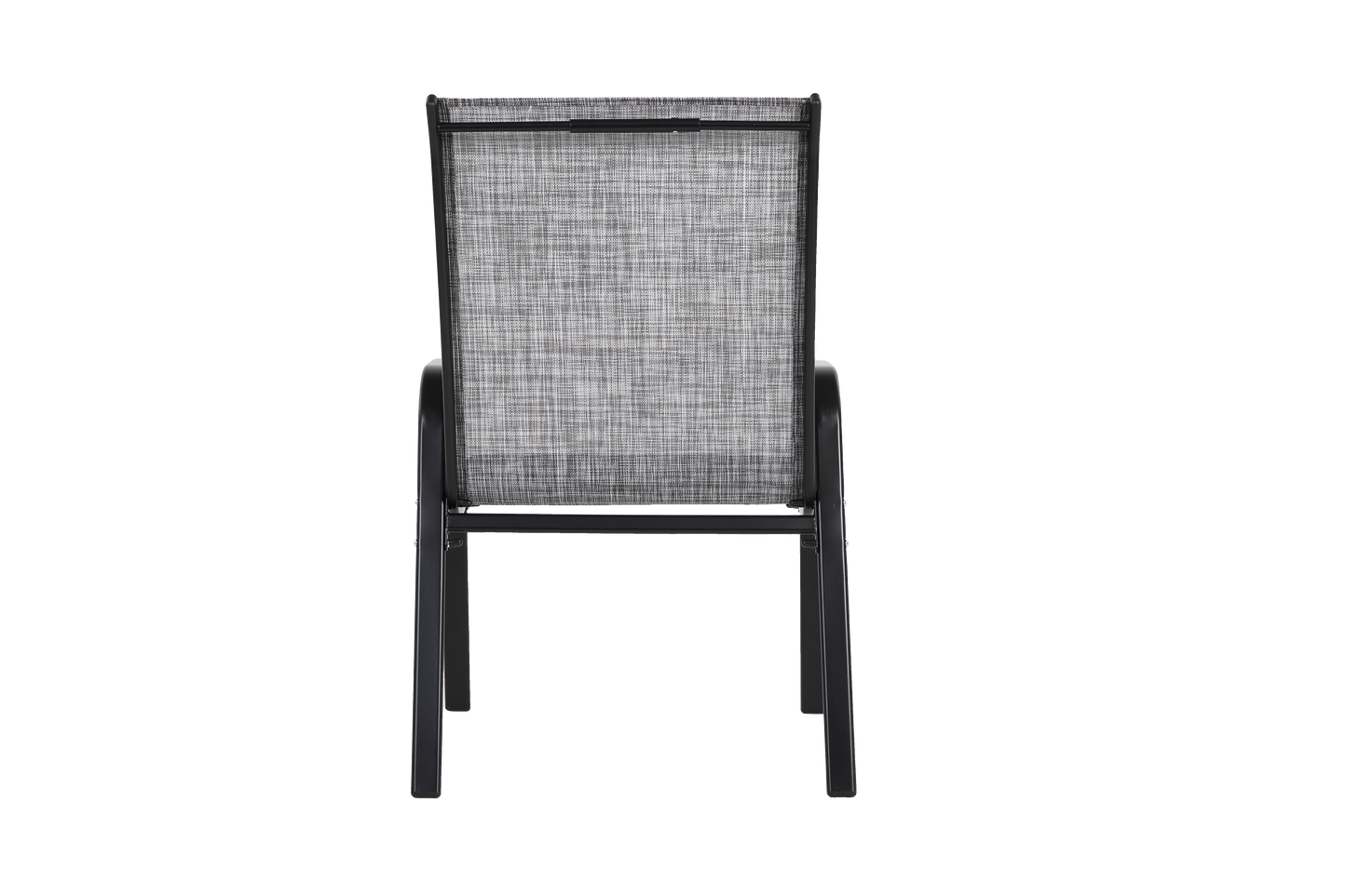 Set of 6 Outdoor Garden Chairs – Breathable Textilene Fabric, High Backrest & Armrests, Grey