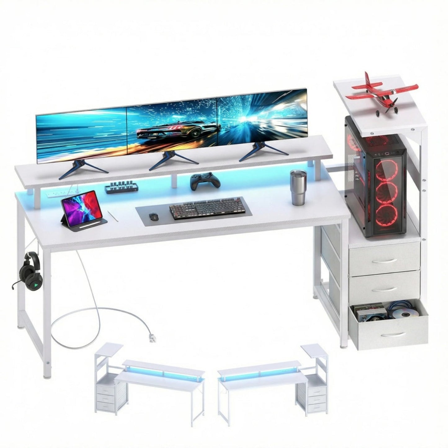 GameStation RGB Pro heavy-duty metal frame construction with adjustable leveling feet