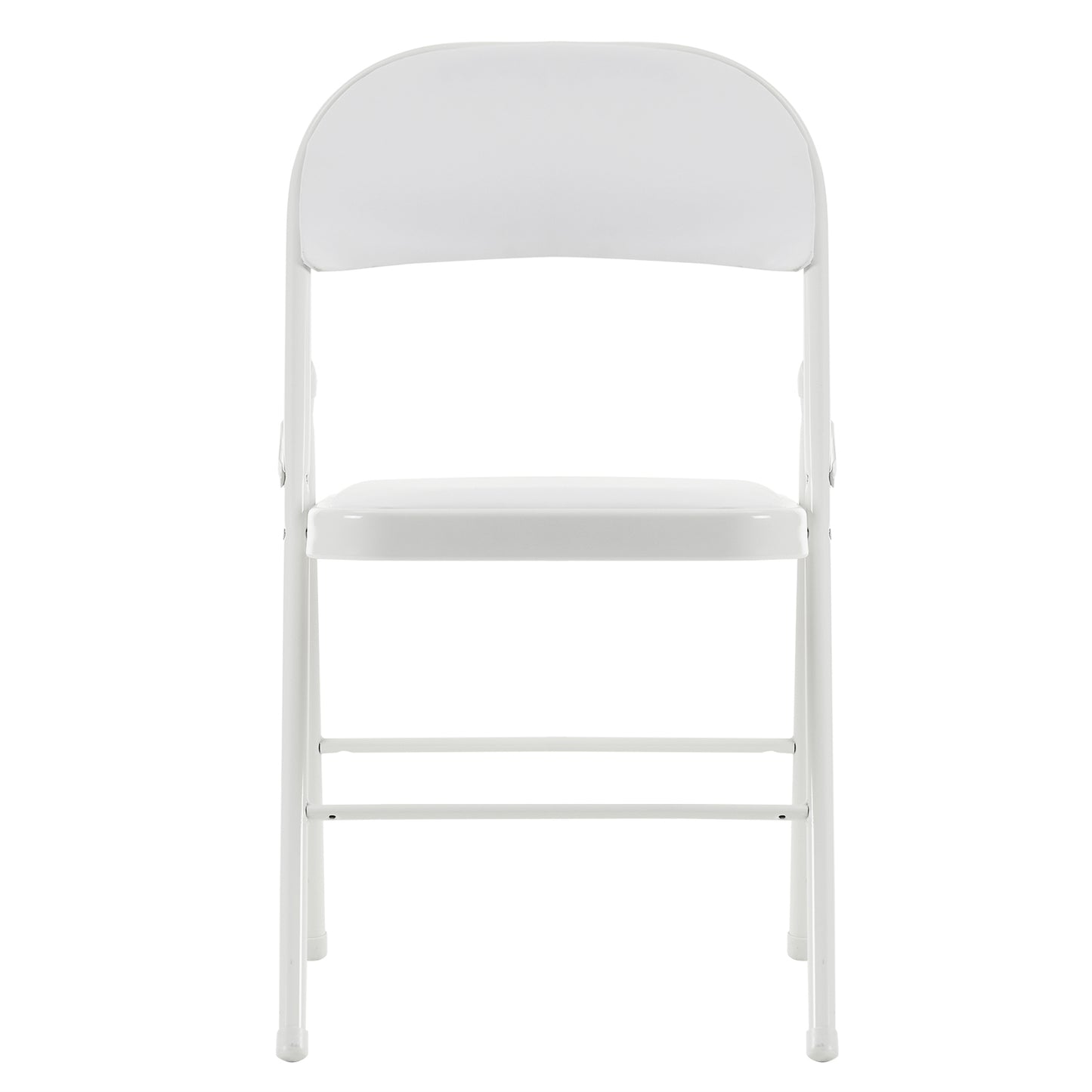 Set of 4 PVC Leather Exhibition Chairs – Modern Steel Frame Side Chairs, White