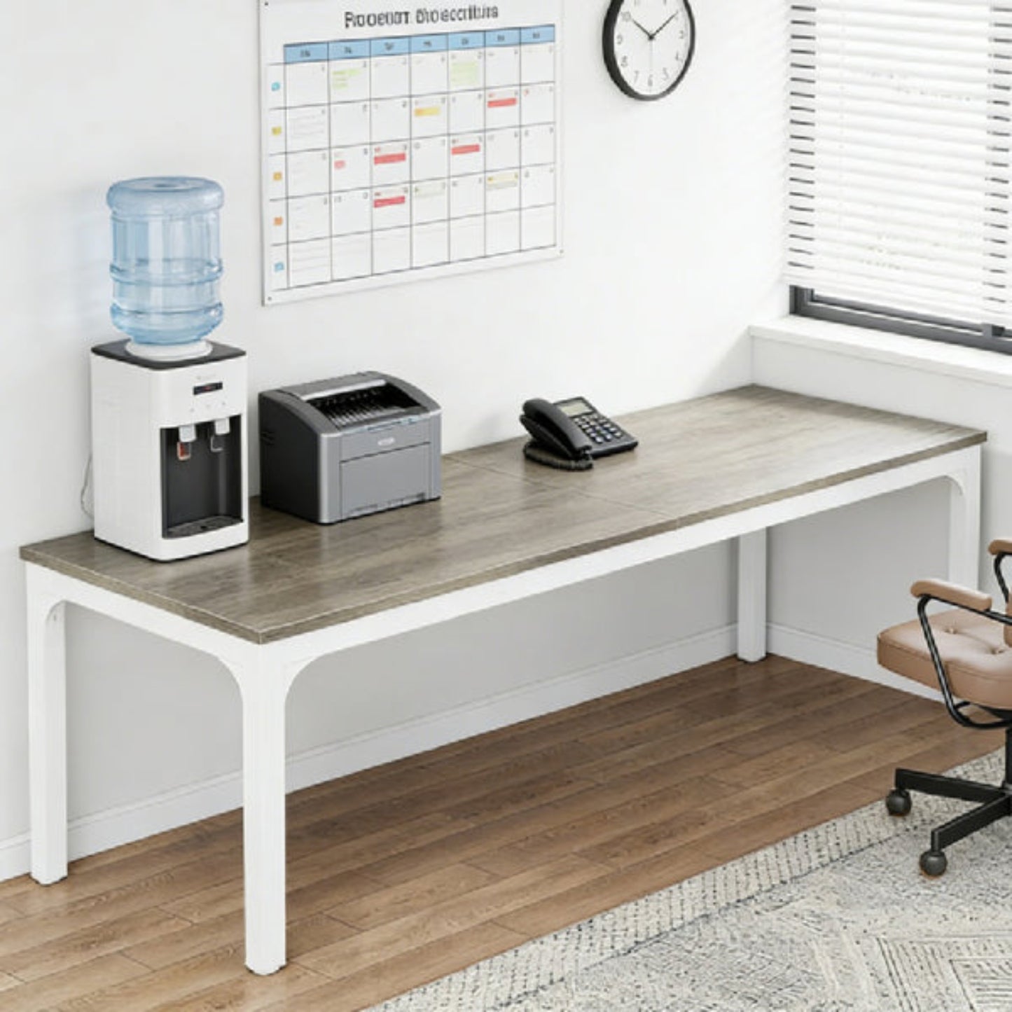 TitanDesk XL 79 inch dual workspace layout perfect for two person setups or expansive single user configurations
