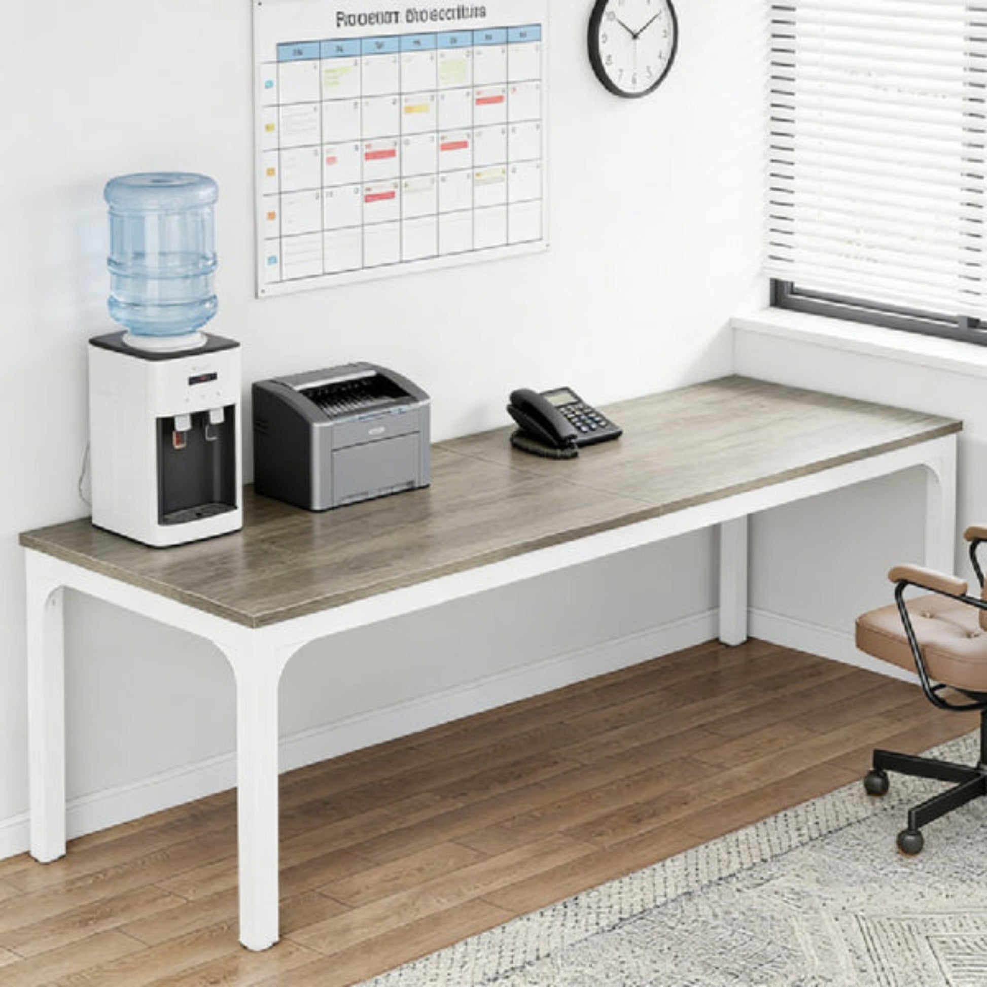 TitanDesk XL 79 inch dual workspace layout perfect for two person setups or expansive single user configurations
