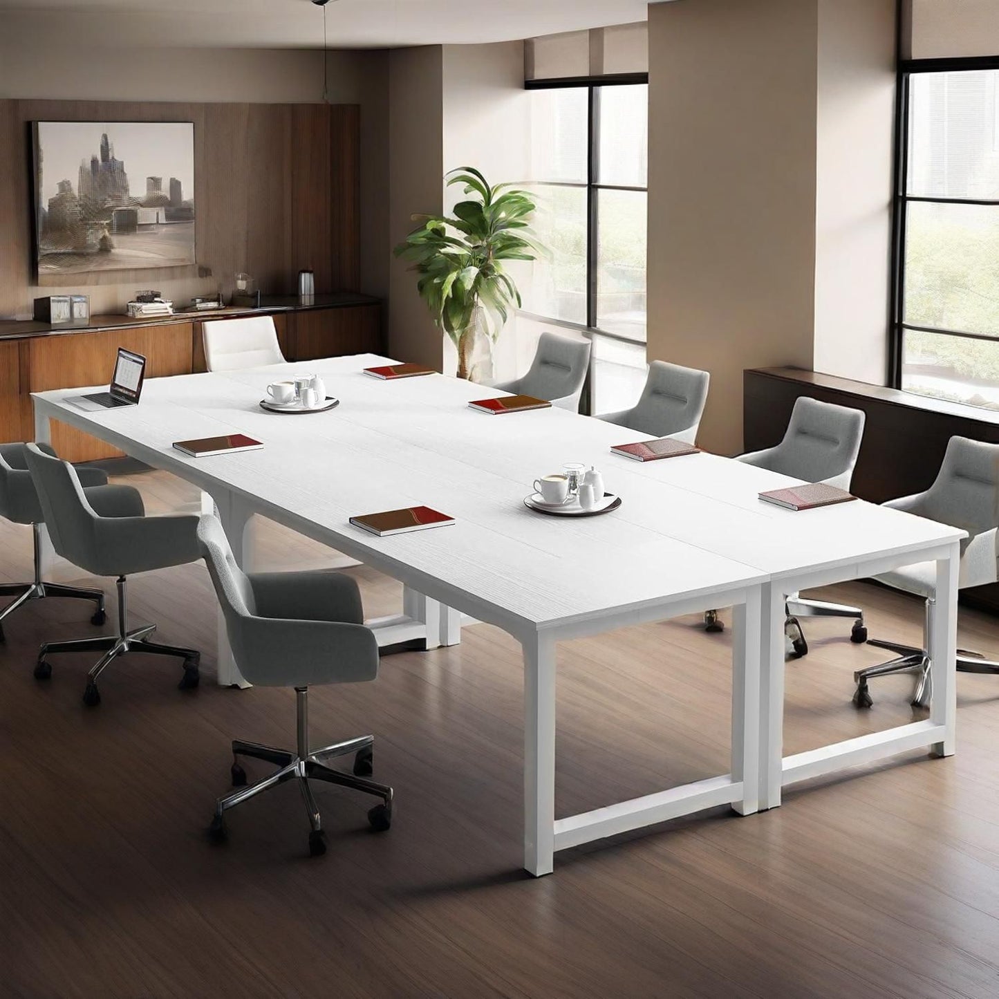 Large Executive Office Desk – 70" Wide Workstation with Thick Frame