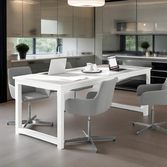 Large Executive Office Desk – 70" Wide Workstation with Thick Frame