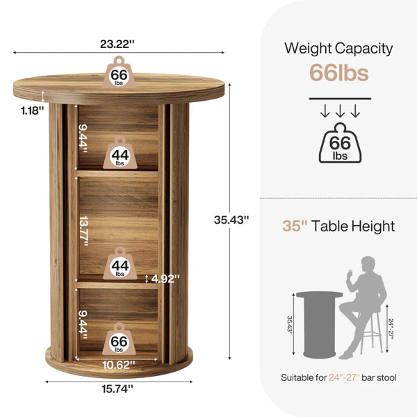 Bar Table – 3-Tier Storage for Home & Gatherings