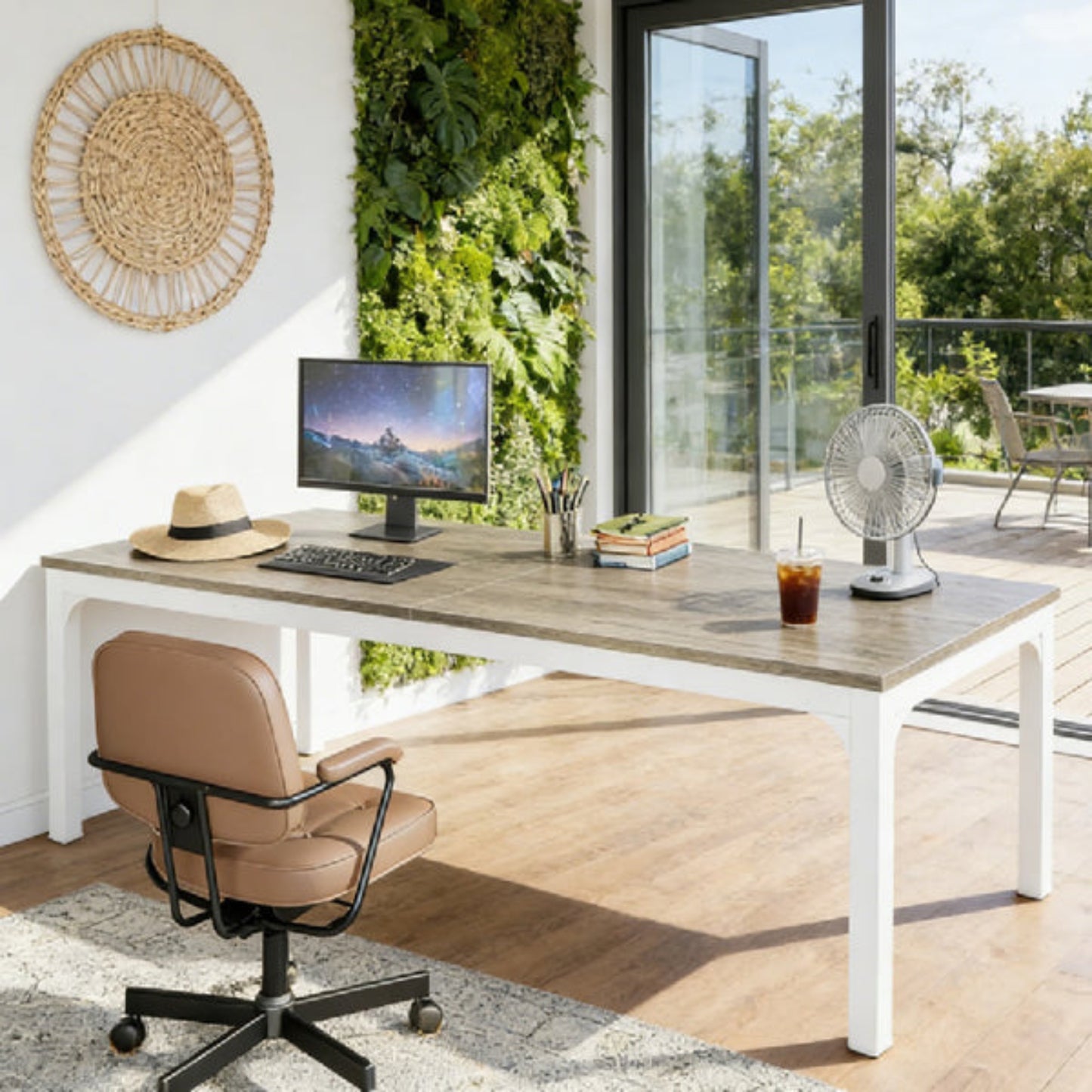 TitanDesk XL industrial metal frame construction supporting up to 200 pounds of equipment

