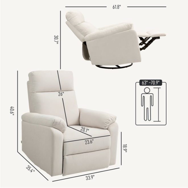 Folding Lounge Chair – Portable Outdoor Reclining Chair for Beach, Patio & Camping, Grey