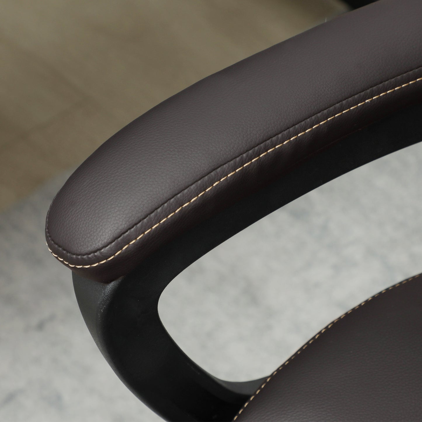 High Back Ergonomic Office Chair – PU Leather Executive Chair, Brown