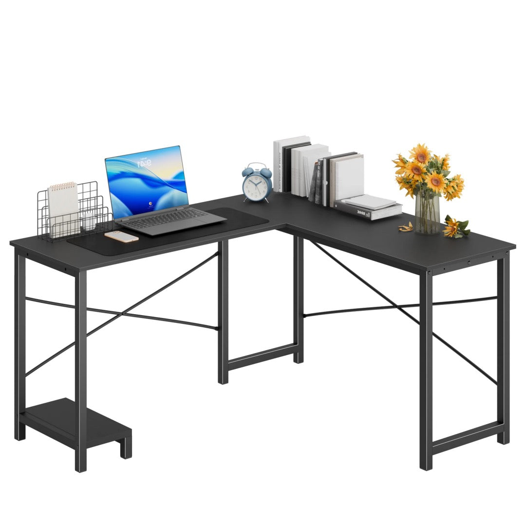 ProSpace L-Desk 49" - L-Shaped Corner Desk for Gaming & Home Office with Storage